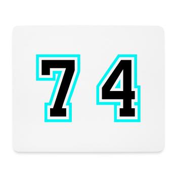 74 Number Symbol - Mouse Pad (horizontal) - white - Front