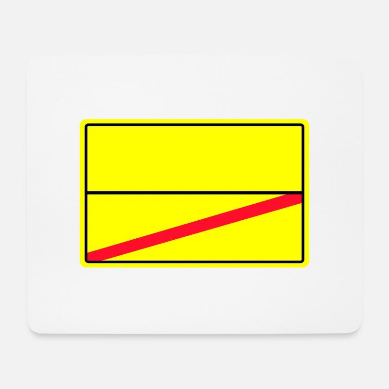 ortsschild - Mousepad (Querformat) - Weiß