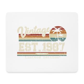 1987 Vintage Vintage Retro Geburtstagsgeschenk - Mousepad (Querformat) - Weiß - Vorne