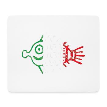 Symbole aztèque Maya mexicain Drapeau mexicain Bec-en-sabot - Tapis de souris (format paysage) - blanc - Devant