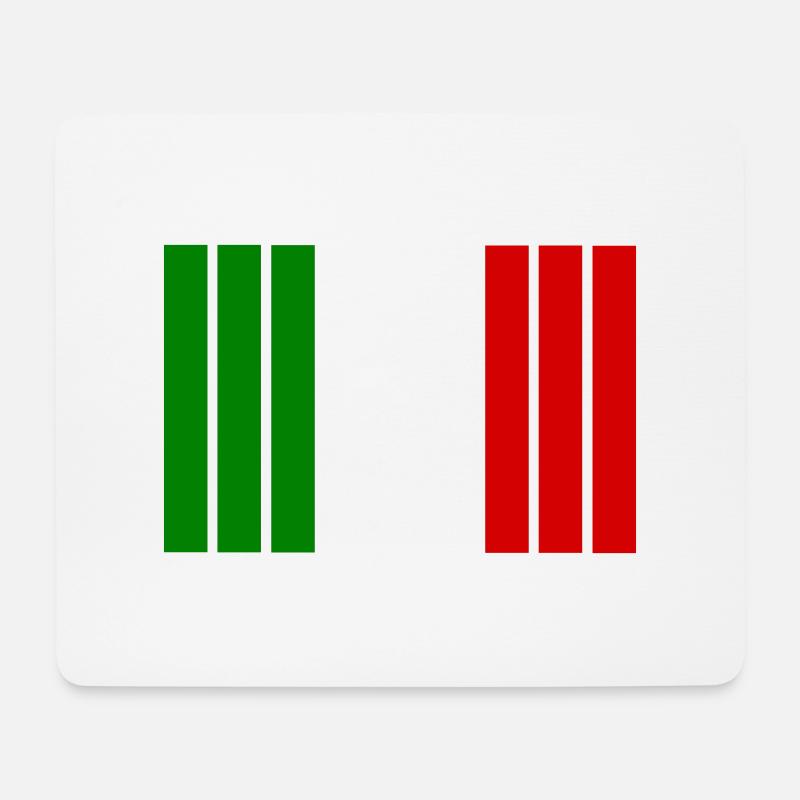Italien Streifen - Mousepad (Querformat) - Weiß