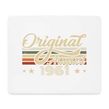 August 1961 Geburtstag August 1961 - Original 1961 - Mousepad (Querformat) - Weiß - Vorne