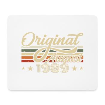 August 1989 Birthday August 1989 - Original 1989 - Mouse Pad (horizontal) - white - Front