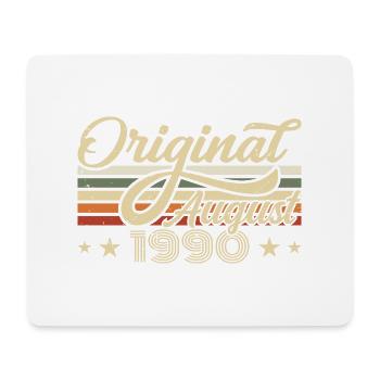 August 1990 Birthday August 1990 - Original 1990 - Mouse Pad (horizontal) - white - Front