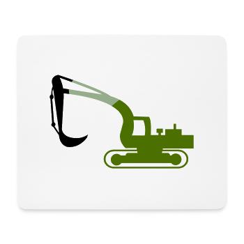 excavator - Mouse Pad (horizontal) - white - Front