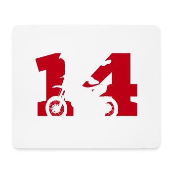 Moto 14 Biker - Mousepad (Querformat) - Weiß - Vorne