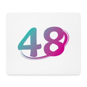 Number 48 multicolor - Mouse Pad (horizontal) - white - Front