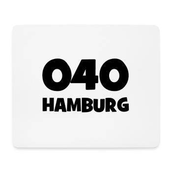 040 - H - Hamburg - Vorwahl - Telefon telefonieren - Mousepad (Querformat) - Weiß - Vorne