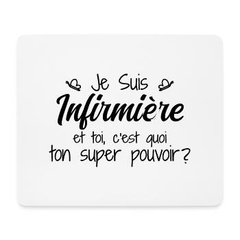 Ich bin Krankenschwester. Was ist deine Superkraft? - Mousepad (Querformat) - Weiß - Vorne