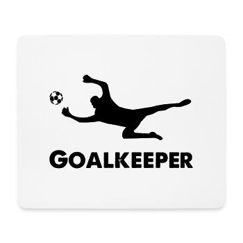 Gardien de but Football - Tapis de souris (format paysage) - blanc - Devant