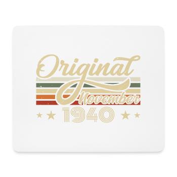 November 1940 Geburtstagsgeschenk November 1940 - Mousepad (Querformat) - Weiß - Vorne
