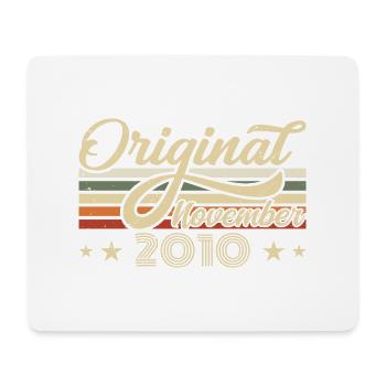 November 2010 Geburtstagsgeschenk November 2010 - Mousepad (Querformat) - Weiß - Vorne