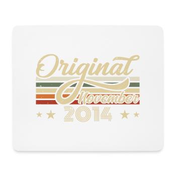 Novembre 2014 Cadeau d’anniversaire Novembre 2014 - Tapis de souris (format paysage) - blanc - Devant