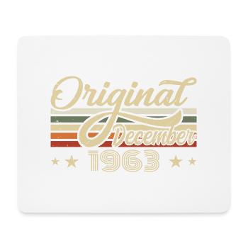 Dezember 1963 - Geburtstagsgeschenk Dezember 1963 - Mousepad (Querformat) - Weiß - Vorne