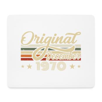 Dezember 1970 - Geburtstagsgeschenk Dezember 1970 - Mousepad (Querformat) - Weiß - Vorne