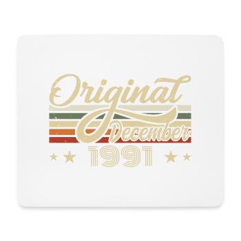 Décembre 1991 - Cadeau d’anniversaire Décembre 1991 - Tapis de souris (format paysage) - blanc - Devant