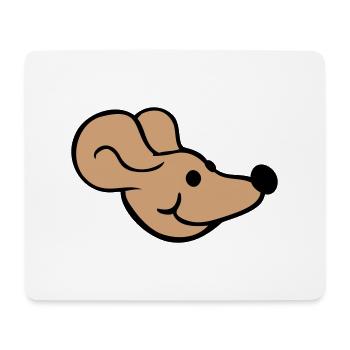 Maus Mäuschen Süße Kleine Ratte Nager Freundlich - Mousepad (Querformat) - Weiß - Vorne