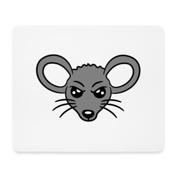 Mouse looks angry angry frustrated angry aggressive - Mouse Pad (horizontal) - white - Front