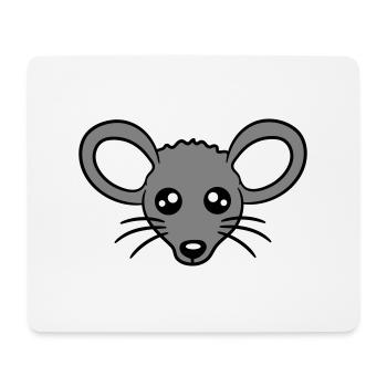 Maus Mäuschen Süße Kleine Ratte Nager Freundlich - Mousepad (Querformat) - Weiß - Vorne