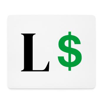 Letter l dollar - Mouse Pad (horizontal) - white - Front