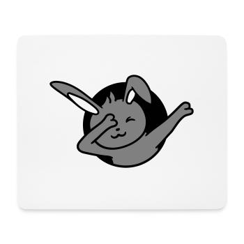 Lapin Dabbing Dab Danse Pose Trou Danse Fête Fun - Tapis de souris (format paysage) - blanc - Devant