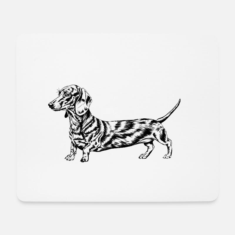 dachshund - Mousepad (Querformat) - Weiß