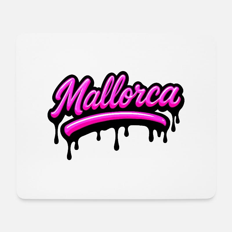 Mallorca Graffiti - Mousepad (Querformat) - Weiß