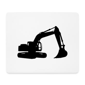 excavatrice - Tapis de souris (format paysage) - blanc - Devant