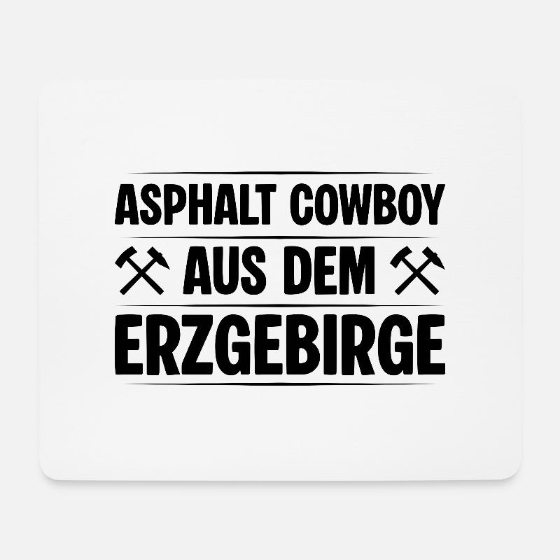 Fahrer aus dem Erzgebirge - Mousepad (Querformat) - Weiß