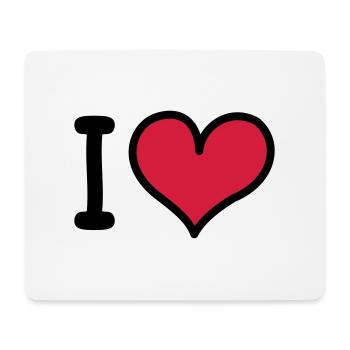 I Heart 3-colors - Mouse Pad (horizontal) - white - Front