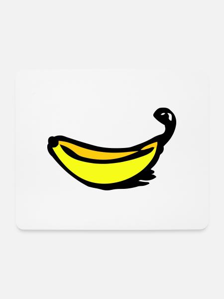 Banane - Mousepad (Querformat) - Weiß
