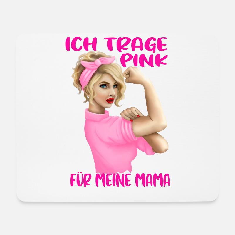 Brustkrebs Ich Trage Pink Für Meine Mama - Mousepad (Querformat) - Weiß