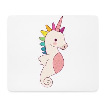 Einhorn Seepferdchen Regenbogen süß Geschenk - Mousepad (Querformat) - Weiß - Vorne