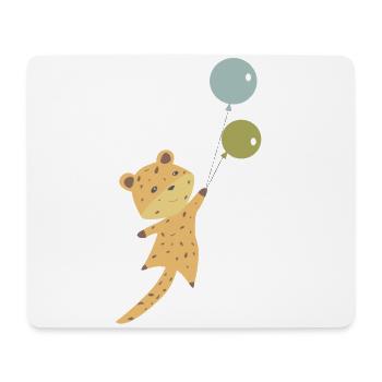 Leo balloon leopard cute animals children animal lover - Mouse Pad (horizontal) - white - Front