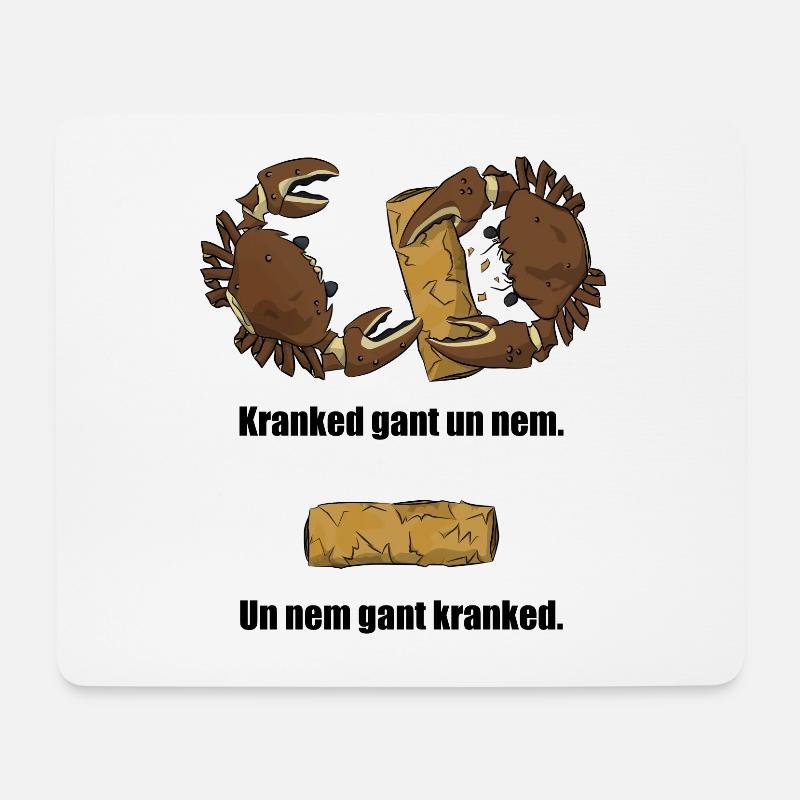 Kranked Handschuh ein nem... - Dunkler Hintergrund / schwarz - Mousepad (Querformat) - Weiß