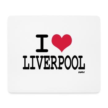 ich liebe liverpool by wam - Mousepad (Querformat) - Weiß - Vorne
