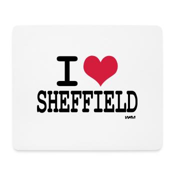 i love sheffield by wam - Mouse Pad (horizontal) - white - Front