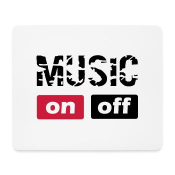 music - Mousepad (Querformat) - Weiß - Vorne