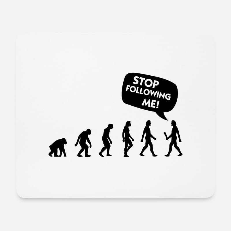 The Evolution of a stalker - Mouse Pad (horizontal) - white