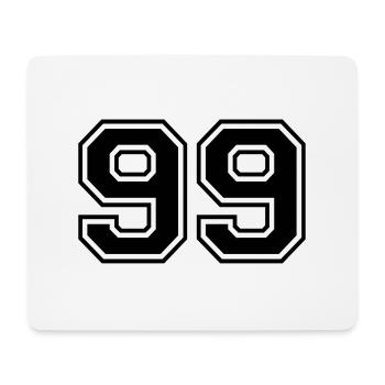 99 - Mousepad (Querformat) - Weiß - Vorne