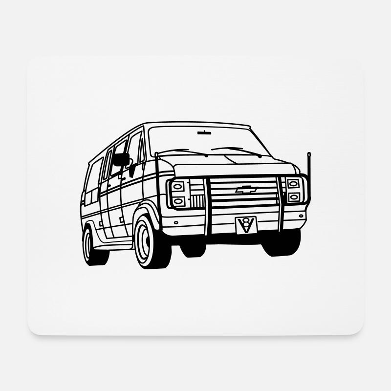 ChevyVan01_1 - Mousepad (Querformat) - Weiß