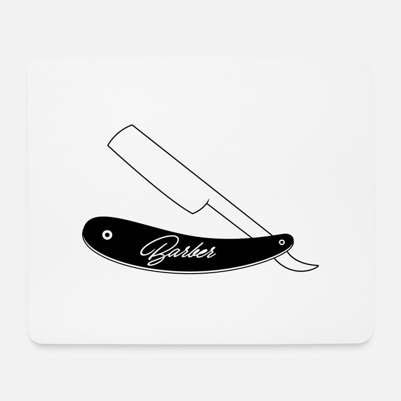 Barber - Mousepad (Querformat) - Weiß
