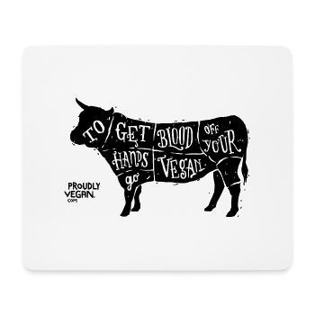 Go Vegan - Mouse Pad (horizontal) - white - Front