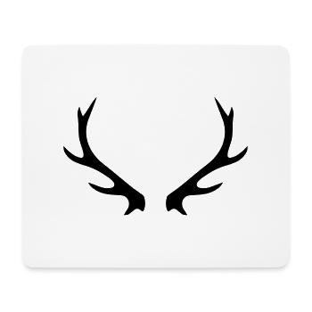 Hirschgeweih - Mousepad (Querformat) - Weiß - Vorne