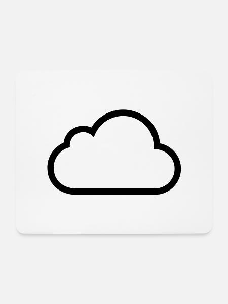 cloud - Mousepad (Querformat) - Weiß