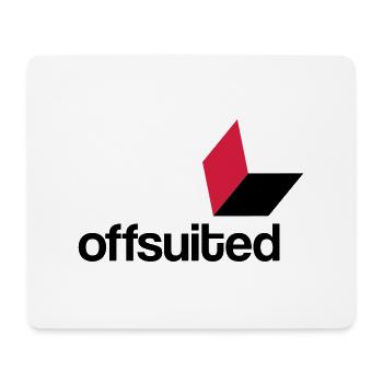 offsuited logo schwarz - Mousepad (Querformat) - Weiß - Vorne
