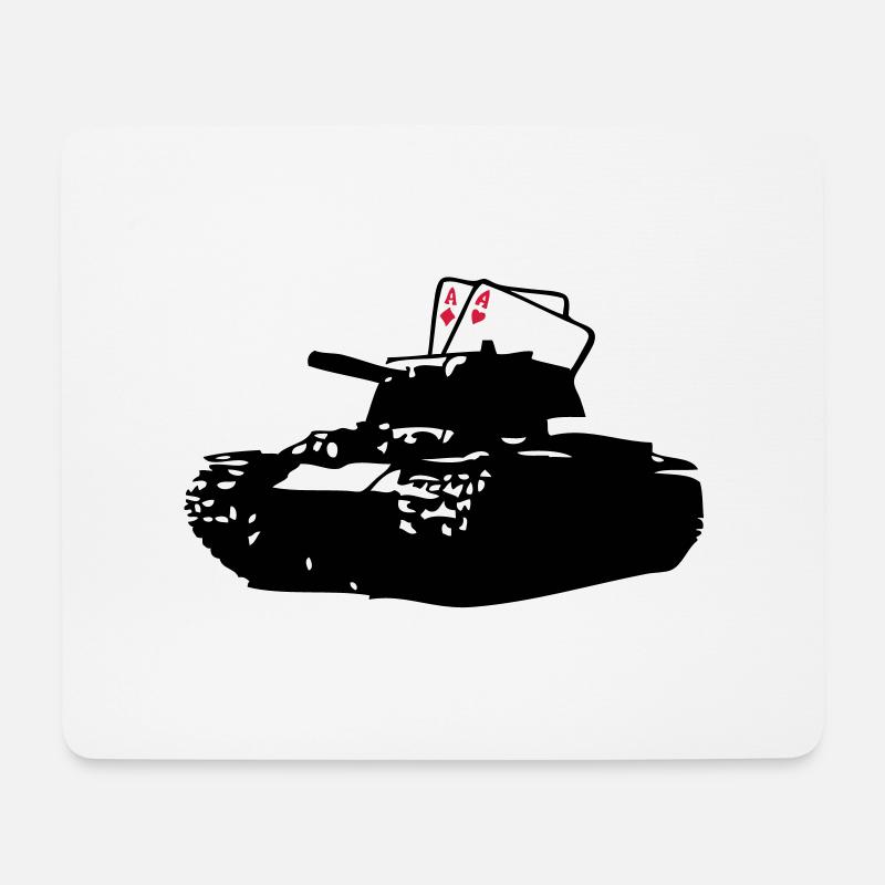 Tank Paar as1 - Mousepad (Querformat) - Weiß