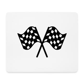 2 flags race - Mouse Pad (horizontal) - white - Front