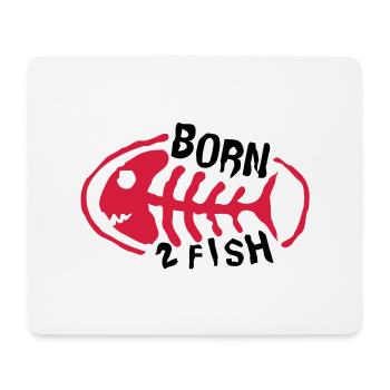 fish_born_logo_f2 - Mouse Pad (horizontal) - white - Front