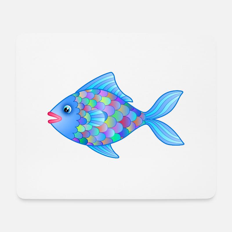 Fatty der Fisch - Mousepad (Querformat) - Weiß